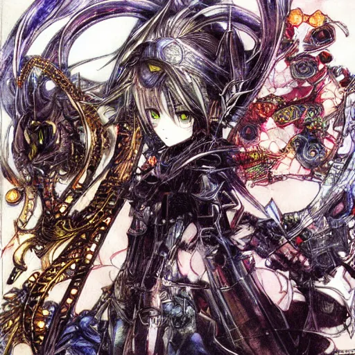 Image similar to artwork by yoshitaka amano