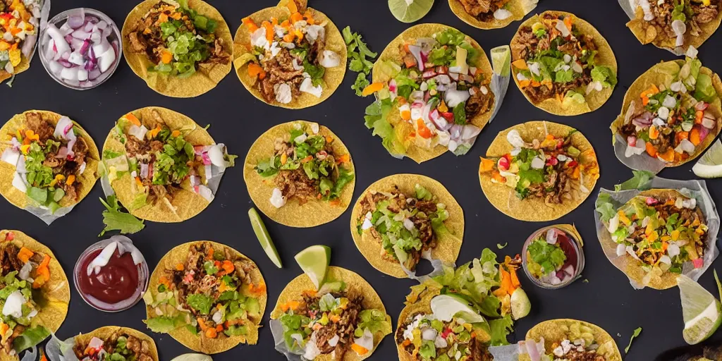 Image similar to a field of tacos,