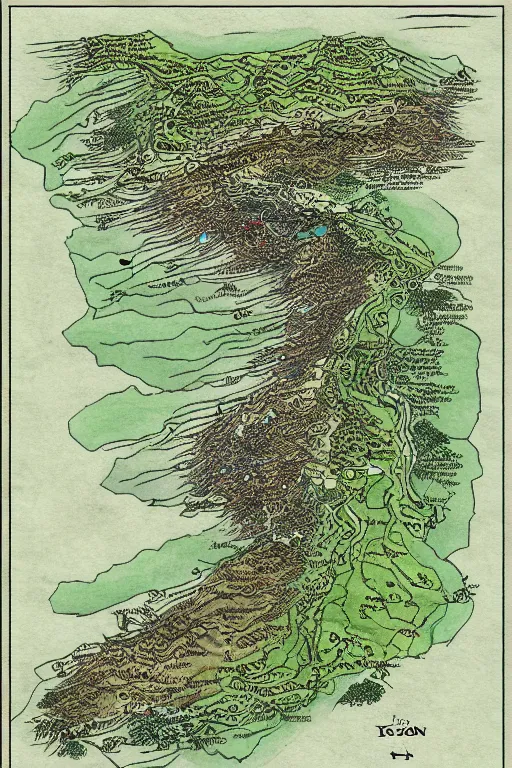 Image similar to evolution map of hobbit, line by eric - anthony johnson, sketch by jacqueline e, color by bo feng lin