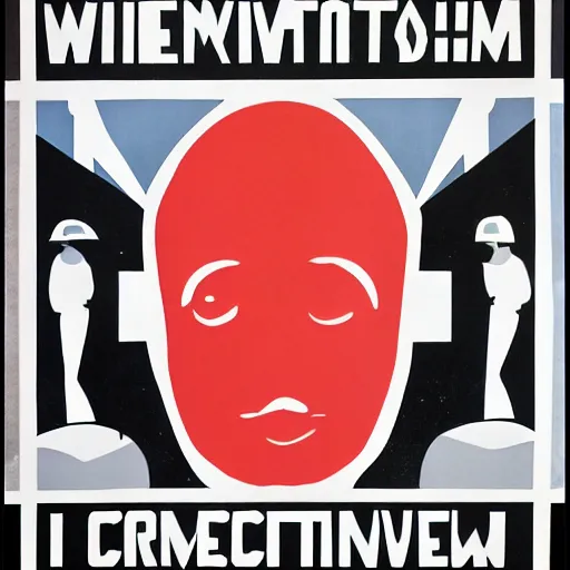 Prompt: constructivist propaganda poster