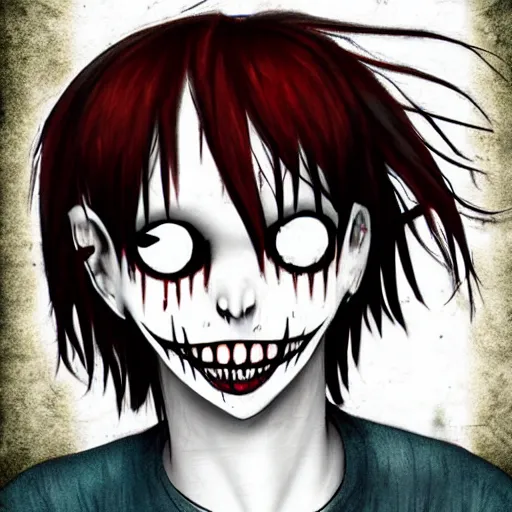 AI Art: Jeff the Killer by @giornosbootay