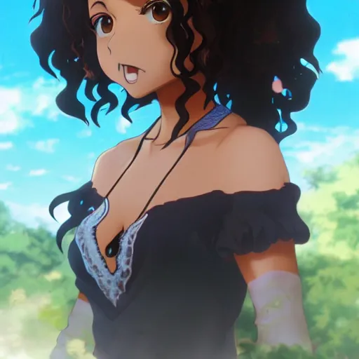 Tan Anime Girl With Brown Hair HD Png Download  Transparent Png Image   PNGitem