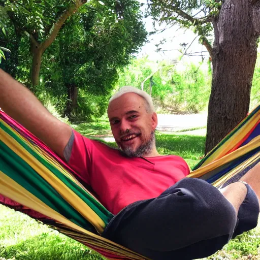 Image similar to my italian wise friend on a hammock
