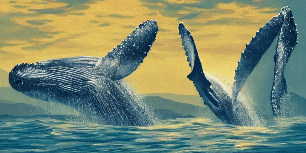 Prompt: realistic scene of whales, golden, delicate, hyper realism, 1 4 5 0, ink, ultra realistic, 8 k