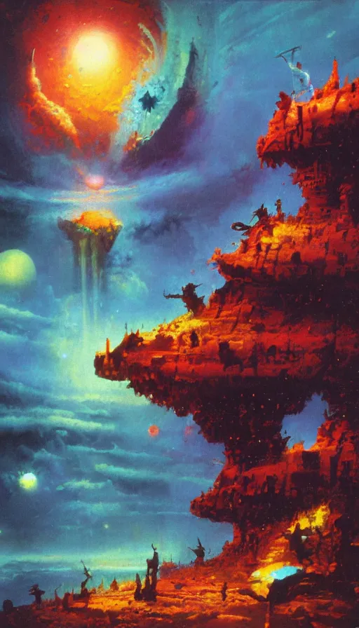 Image similar to the end of the world, by paul lehr,