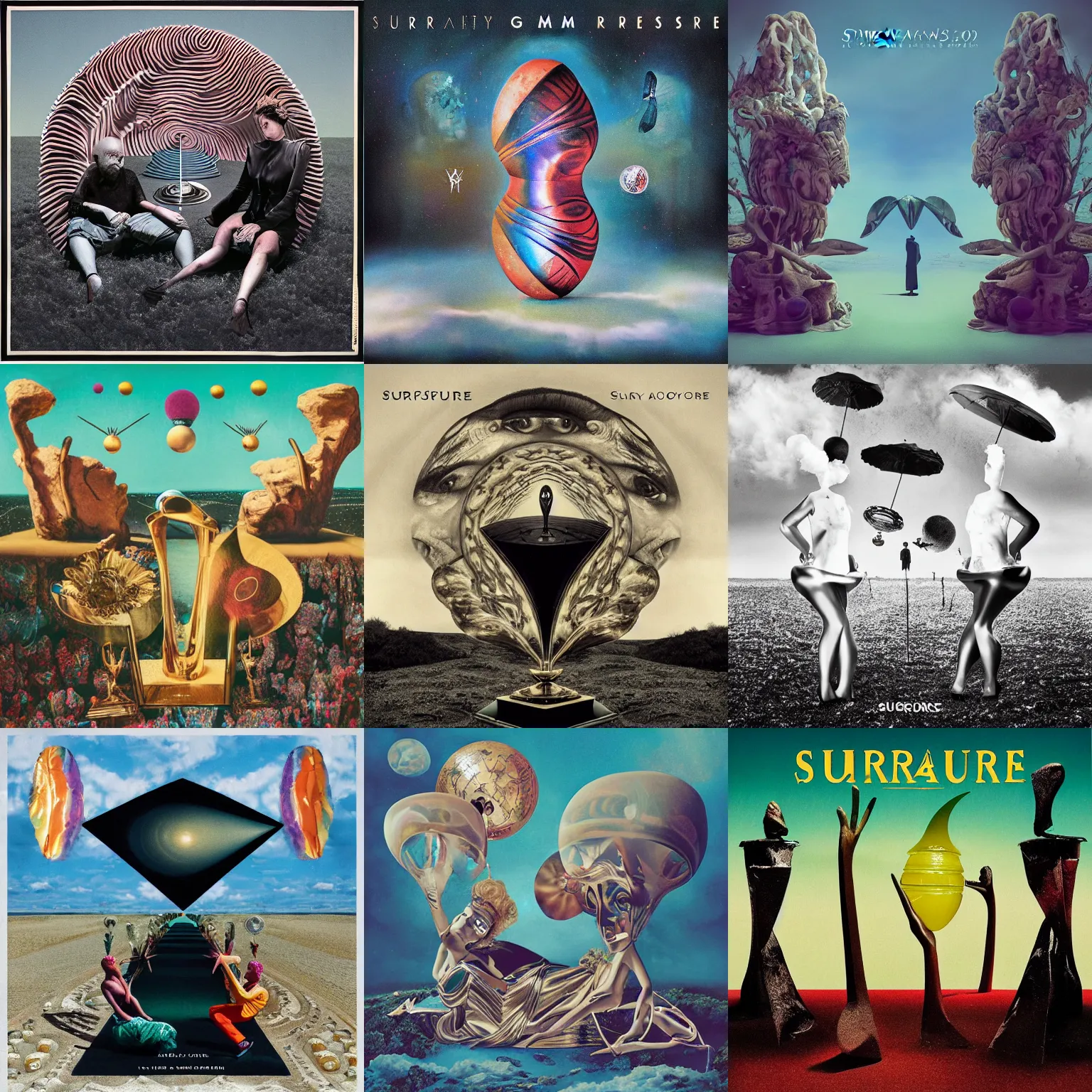 Prompt: a Grammy-Nominated Surrealist album cover, 2015
