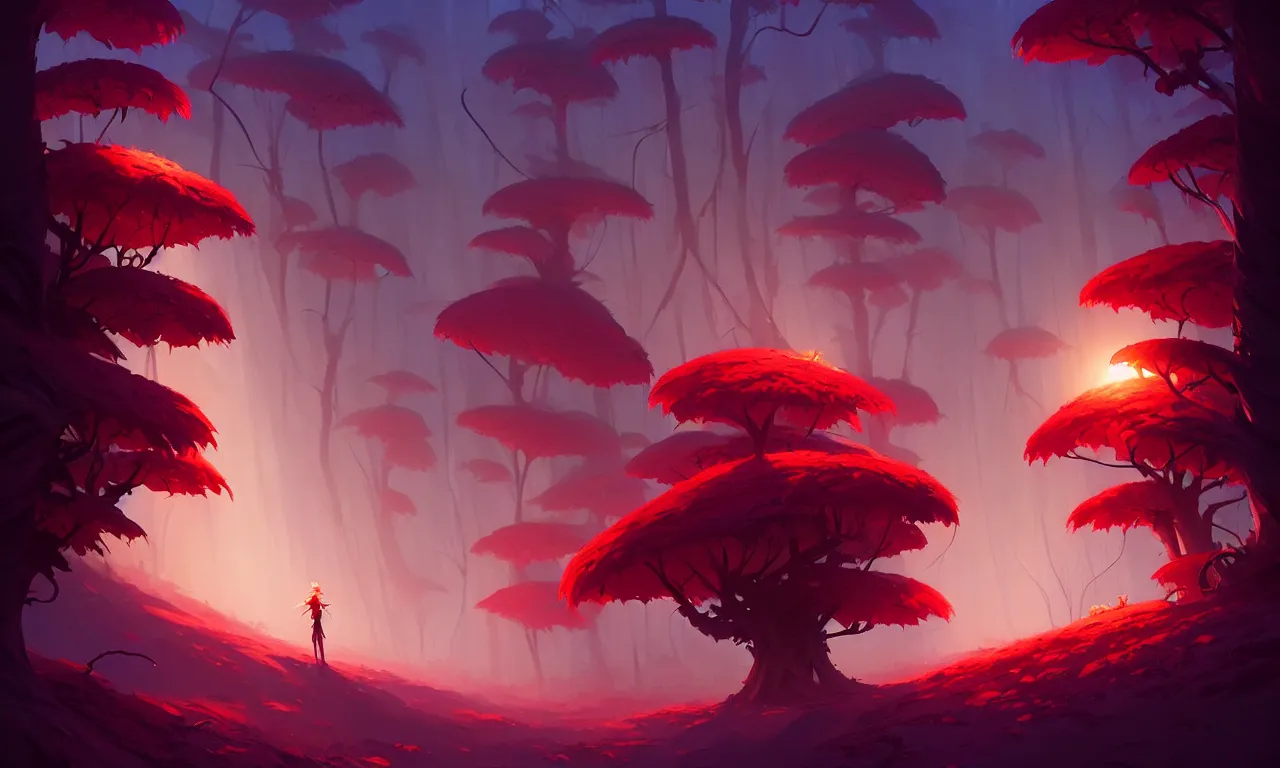 Image similar to Dark forest strawberries, behance hd by Jesper Ejsing, by RHADS, Makoto Shinkai and Lois van baarle, ilya kuvshinov, rossdraws global illumination