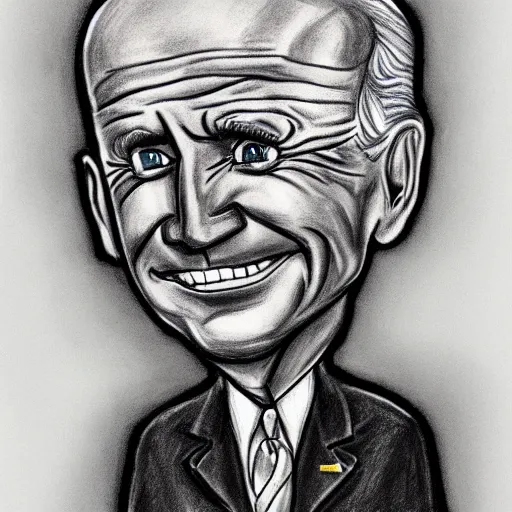 Image similar to drawing of joe biden in the style of corpse bride