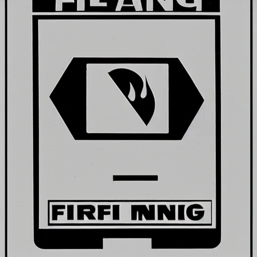 Prompt: a photo of a retro 1 9 7 0 s minimalistic clean fire warning label, studio lighting, behance