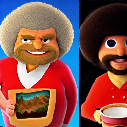 Prompt: bob ross as burger - n 9