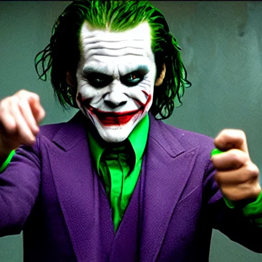 Image similar to jim carrey as the joker