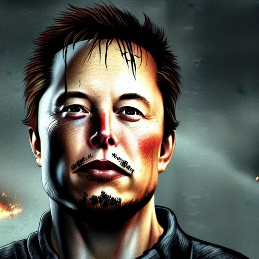 Image similar to portrait of elon musk in last of us, in game graphic, ps 5 gameplay, screenshot, high quality