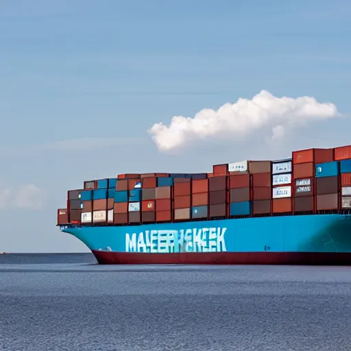 Prompt: maersk container ship,