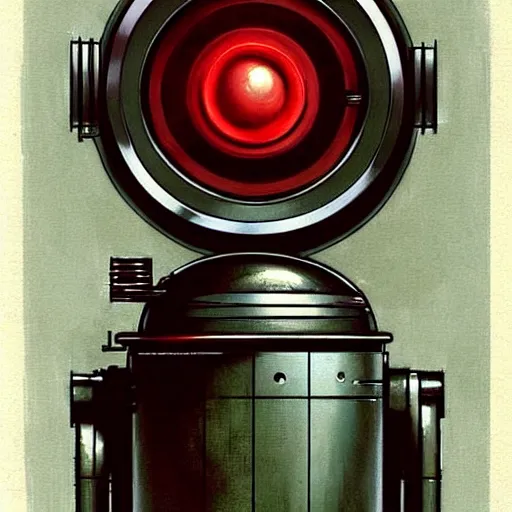 Image similar to designs ( ( ( ( ( 1 9 5 0 s retro future robot android time porthole portal window. muted colors. ) ) ) ) ) by jean baptiste monge!!!!!!!!!!!!!!!!!!!!!!!!! chrome red