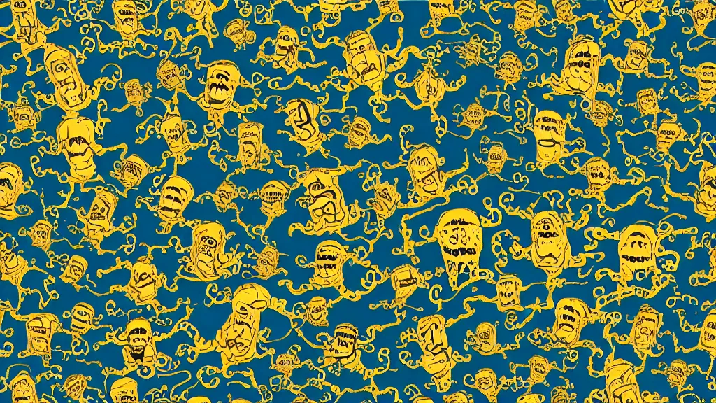 Prompt: seamless bone pattern in the style of van gogh, eerie, dark, crowded, scary, foggy, artstation, digital art.