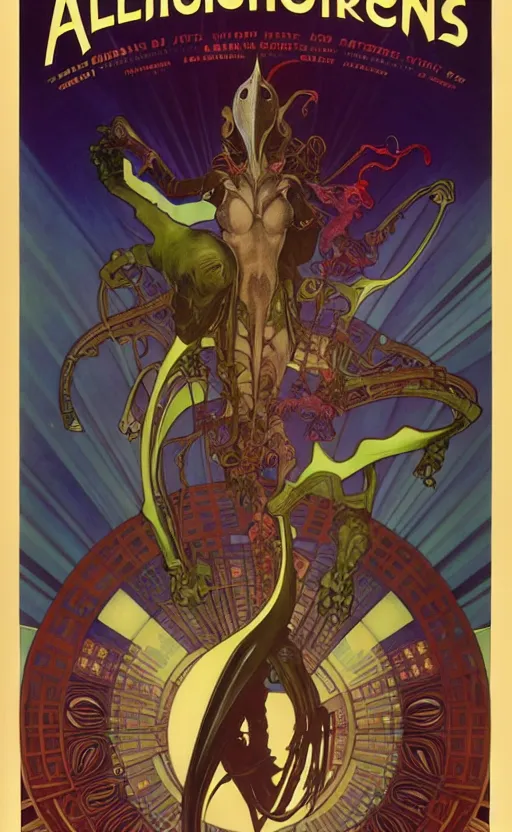 Image similar to exquisite imaginative alien creature poster art, movie art, by lucusfilm, weta studio, alphonso mucha, james jean, frank frazetta, 8 k, denoised