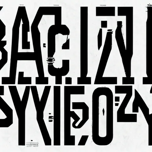 Prompt: black on white graphic design in style of eric hu, y 2 k, brutalism, acid, techno