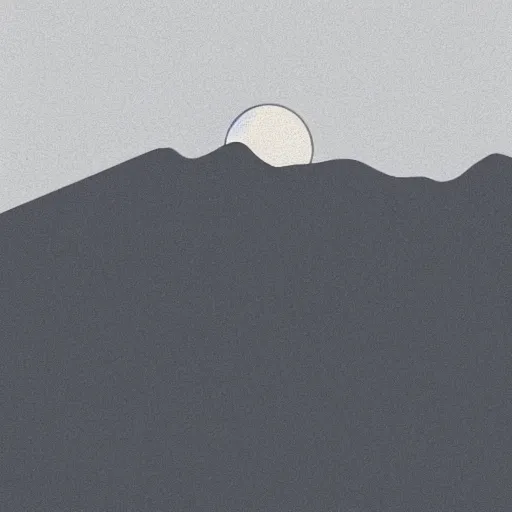 Prompt: a black dot in the sky spaghettifying a mountain, dark lighting, landscape