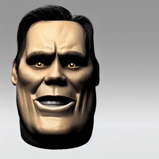 Prompt: the mask, jim carrey as a 3 d render, unreal engine