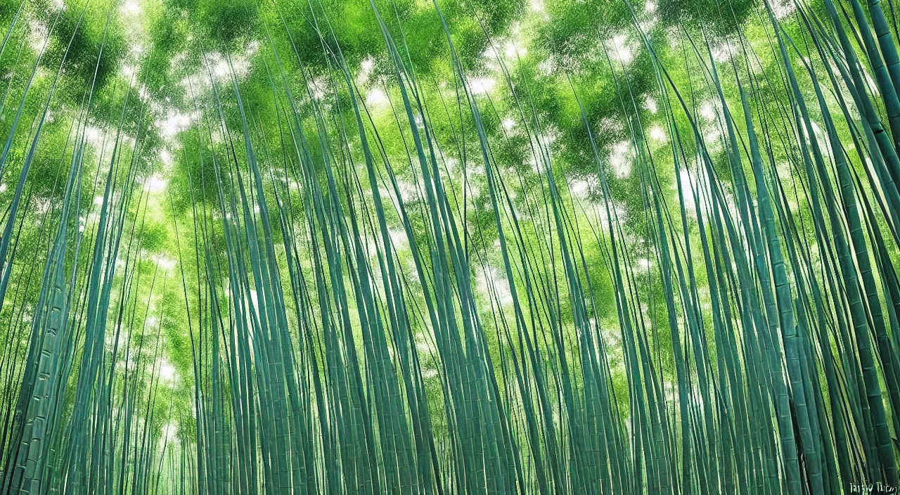 Prompt: 1 9 6 0 s bamboo forest by hiro isono