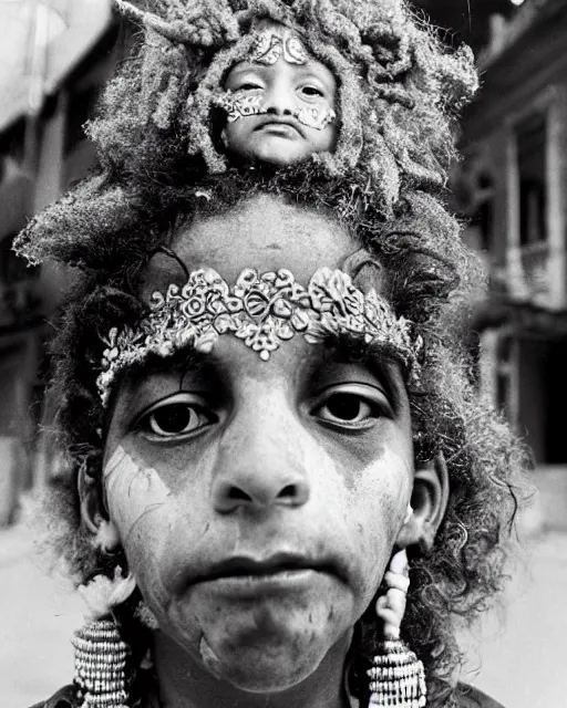 Prompt: Award winning reportage photo of Monegasque Natives with incredible hair and hyper-detailed eyes wearing traditional garb by Garry Winogrand and Dian Arbus, 85mm ND 5, perfect lighting, gelatin silver process