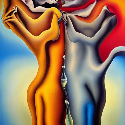 Image similar to If we had more time, We could live forever, Just you and I, We could be together, surrealism, in the style of Salvador Dali, oil on canvas, 8K beautiful detailed mural