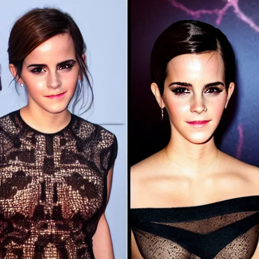 Image similar to emma watson combined with kim kardashian