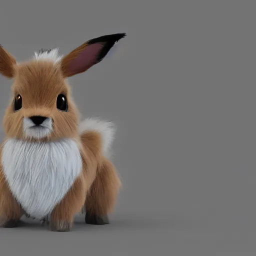 Prompt: eevee smoking a cigarette, 4 k, render, hairy, realistic