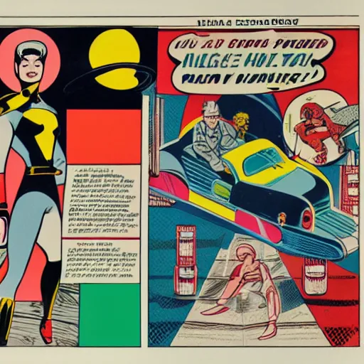 Image similar to color palette silver age comics