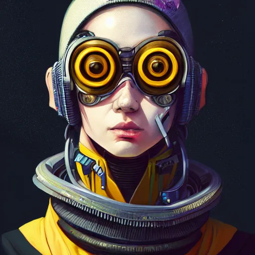 Image similar to portrait painting of a cyberpunk apis mellifera street doctor, sharp focus, award - winning, trending on artstation, masterpiece, highly detailed, intricate, cartoon, anime. art by merwild and ernesto irawan and rachel denton