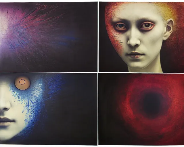 Prompt: eternal eclipse, a brutalist designed, rich deep vivid pastel colours, painted by guy denning, yoshitaka amano, sebastiao salgado, julia margaret cameron, ( ( james jean ) ) and petra cortright, part by gerhard richter, part by takato yamamoto. 8 k masterpiece.