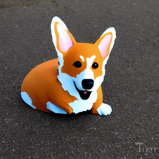 Prompt: a corgi with wings by taro okamoto