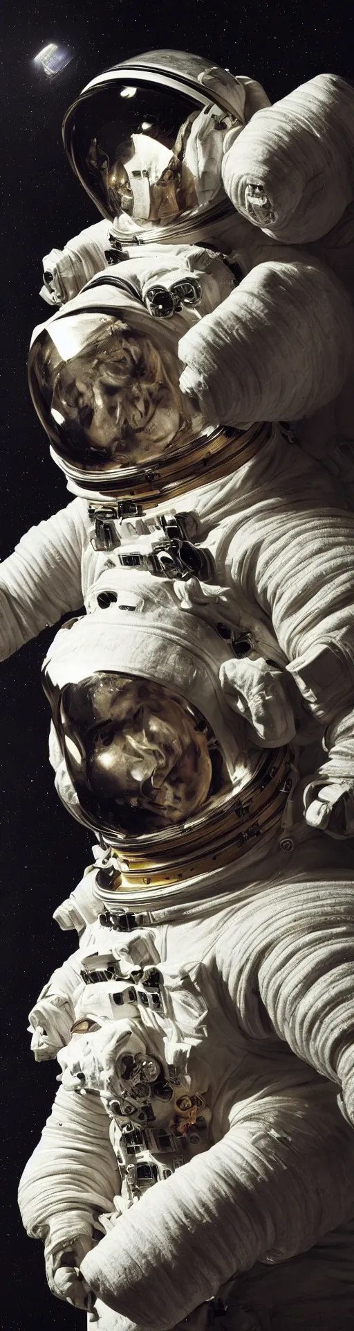 Prompt: a detailed bust of an astronaut by caravaggio, dynamic lighting, cinematic, epic composition, masterpiece