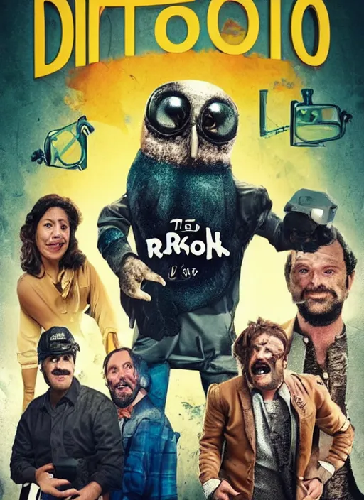 Image similar to poster for a netflix drongo show called drongo, tv show drongo poster