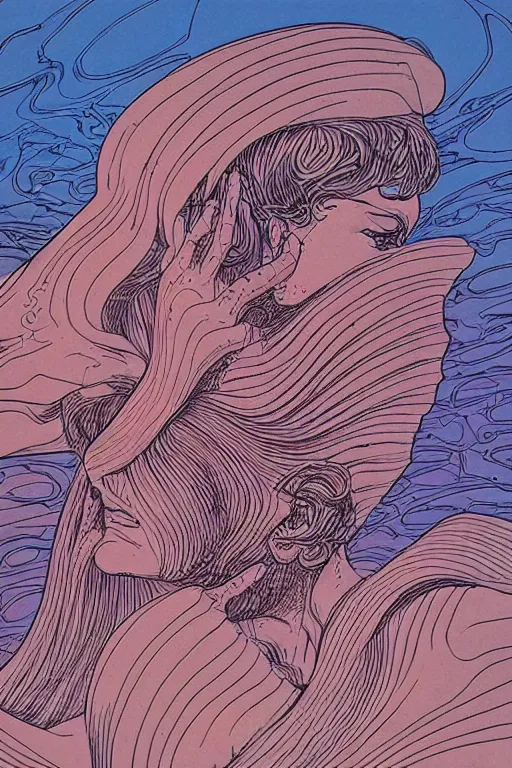 Image similar to tinnitus, by moebius