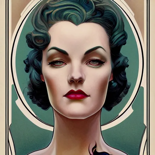 Prompt: a streamline moderne, ( art nouveau ), ( dieselpunk ) portrait in the style of charlie bowater, and in the style of donato giancola, and in the style of charles dulac. symmetry, smooth, sharp focus, intricate symmetrical ultrafine background detail.