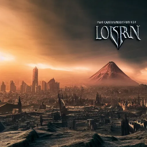 Image similar to mordor as a bustling city, highly detailed, sharp focus, skyline, vast, atmospheric, movie still, gothic, lord of the rings, mount doom, 4 k, fantasy