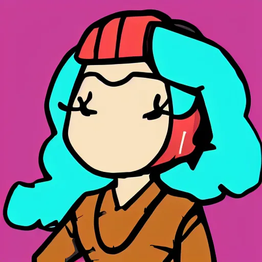 Prompt: female portrait, scribblenauts