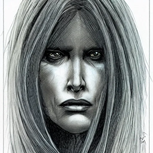 Prompt: a beautiful portrait of a female sasquatch in Travis Charest style