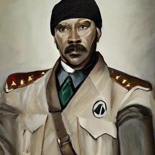 Image similar to facial portrait of kevin durant as adolf hitler, german chancellor, 1 9 3 3, oil on canvas painting by william sidney mount, trending on artstation