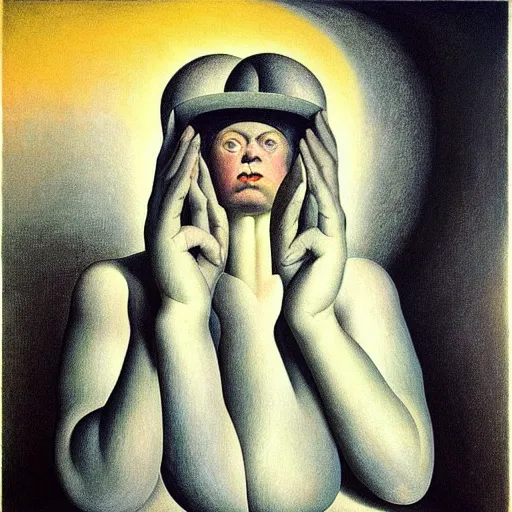 Image similar to figurative avant garde post - morden monumental dynamic portrait by magritte and hogarth, inspired by william blake and gaugin, illusion surreal art, highly conceptual figurative art, intricate detailed illustration, controversial poster art, polish poster art, geometrical drawings, no blur