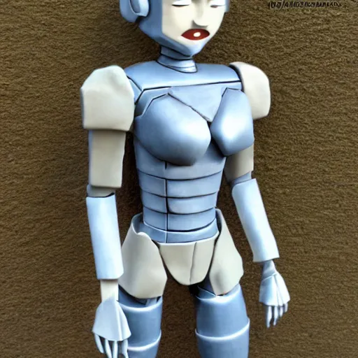 Image similar to fem Iron Giant made of porcelain