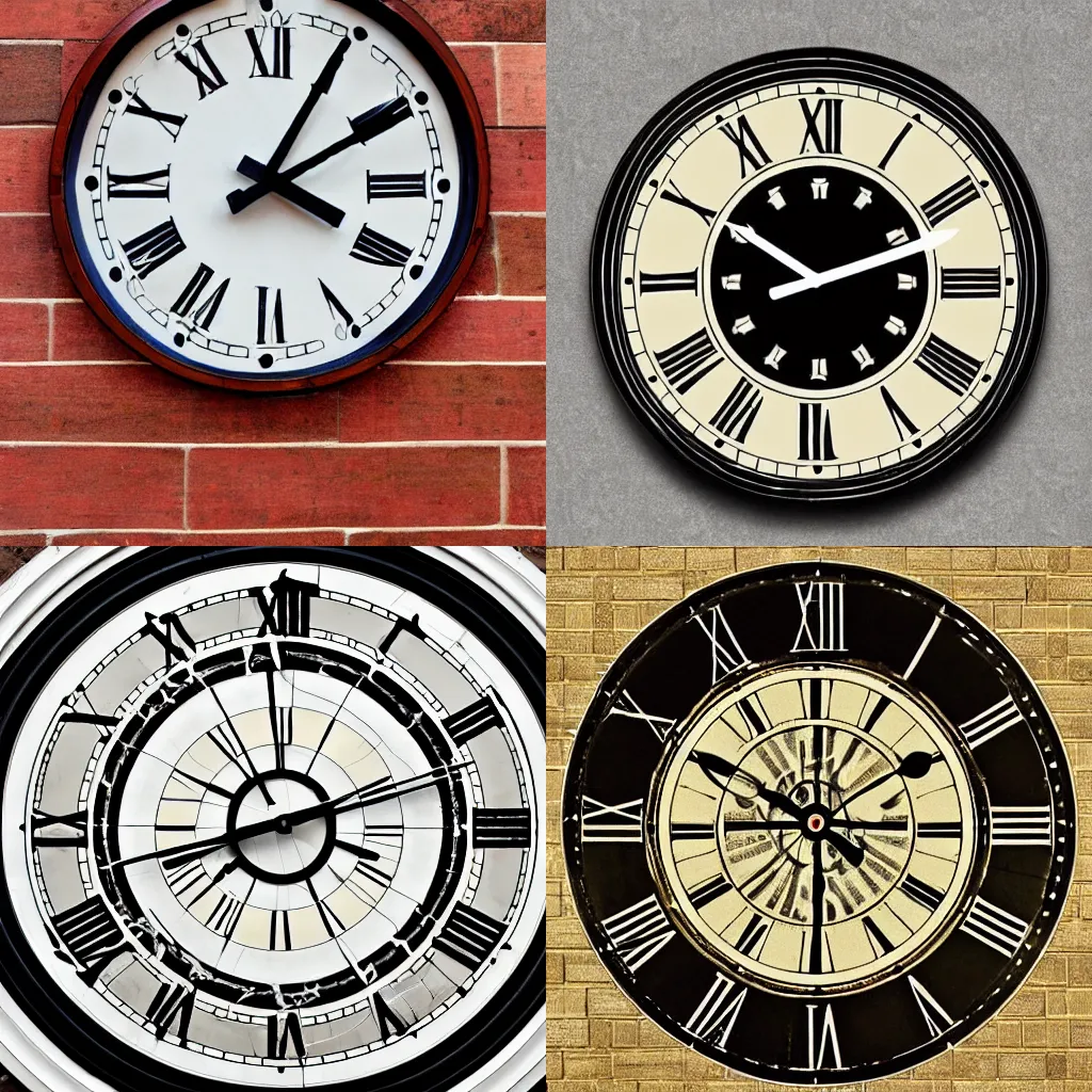 Prompt: a clock face