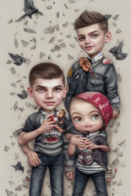 Prompt: max verstappen and louis hamilton, beautiful, attractive, extremely cute, illustration concept art by nicoletta ceccoli, mark ryden, lostfish, detailed and intricate environment, 8 k resolution, hyperrealistic, octane render