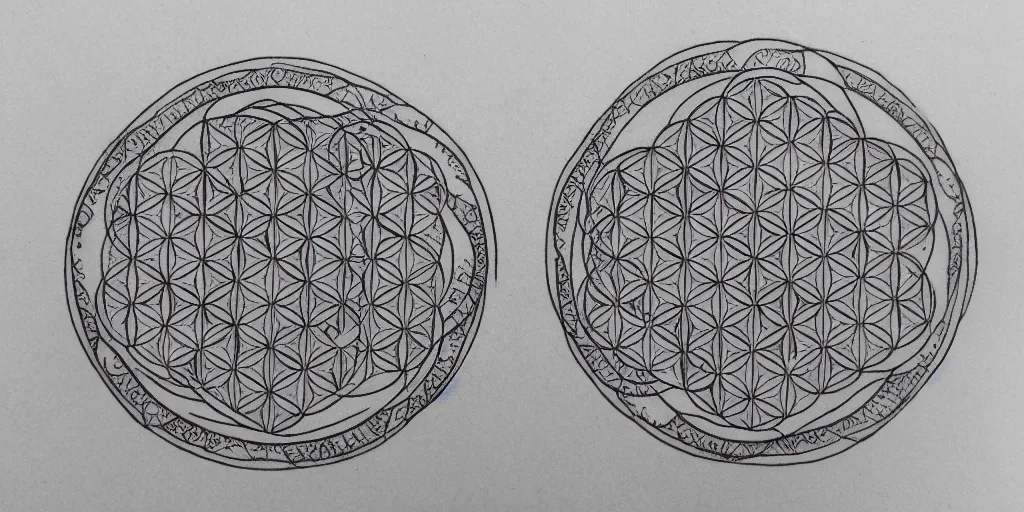 flower of life sacred geometry tattoo