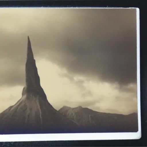 Image similar to polaroid photo of mordor