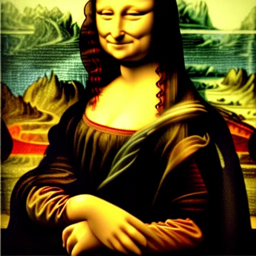 Image similar to Mona Lisa as a qr-code