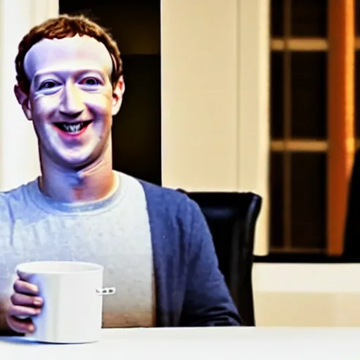 Image similar to mark zuckerberg offering you a coaster cup coaster