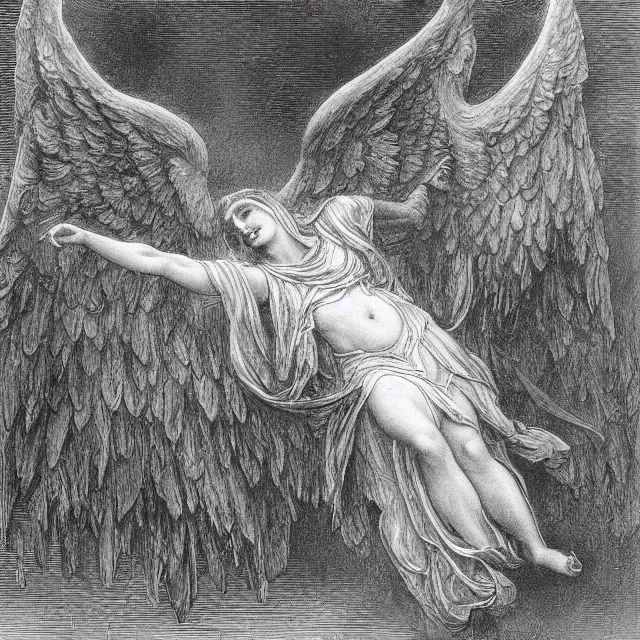 Fallen angel stock illustration. Illustration of drawn - 42198706