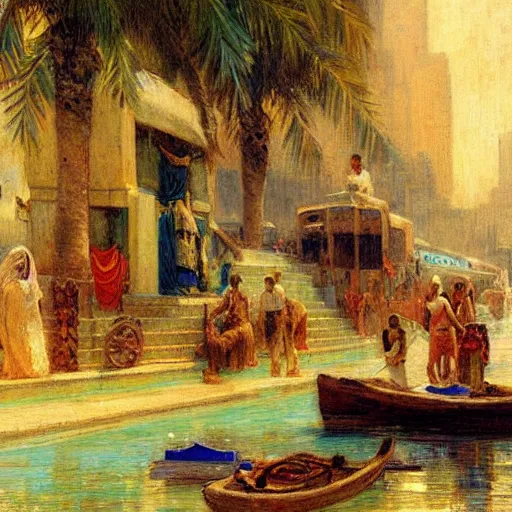 Image similar to gta : dubai, by gaston bussiere